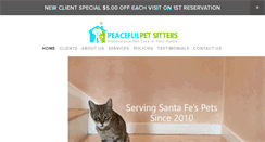Desktop Screenshot of peacefulpetsitters.com